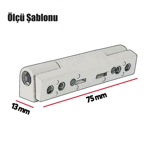 Pvc Pimapen Pencere Menteşesi Metal 75 mm Siyah - 3