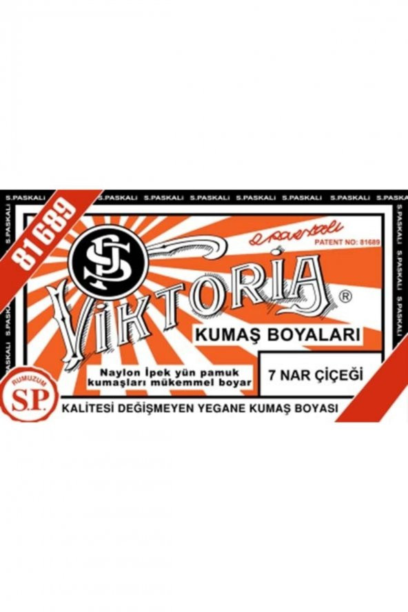 Viktoria Toz Kumaş Boyası - 10 gr - 07 Nar Çiçeği ürün görseli 1