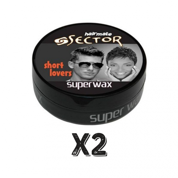 Sector Hairmate Superwax Islak Görünüm Siyah Wax 150 Ml 2 Adet