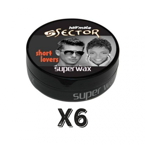 Sector Hairmate Superwax Islak Görünüm Siyah Wax 150 Ml 6 Adet