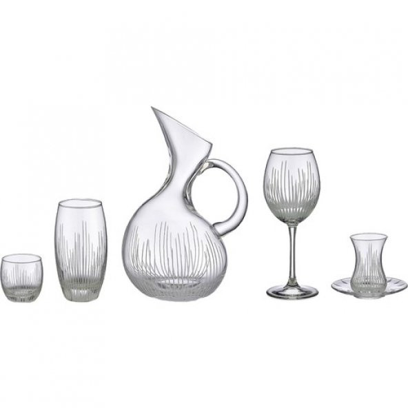 Kcd Cam Dekor Di̇zayn Işık 61 Parça Su Takımı ürün görseli