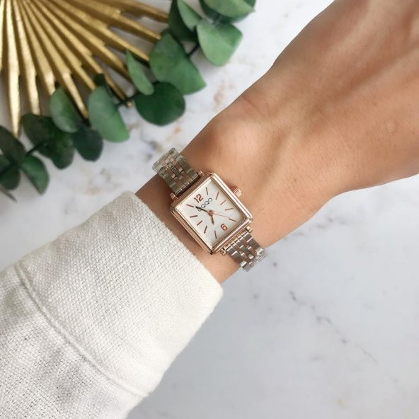 Maiar Kare Kasa Rose/Gümüş Kordon Kadın Kol Saati ürün görseli 1