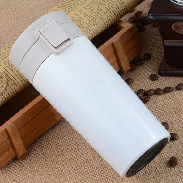 Kapris Tohana Beyaz Çelik Termos Kupa 450 ml 75410