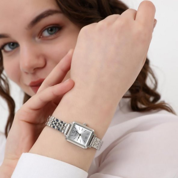 Maiar Kare Kasa Gümüş Kordon Kadın Kol Saati ürün görseli 1