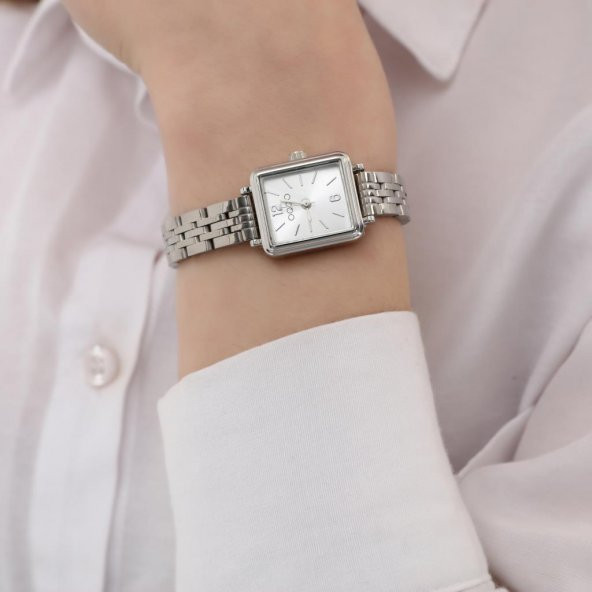 Maiar Kare Kasa Gümüş Kordon Kadın Kol Saati - Resim 2