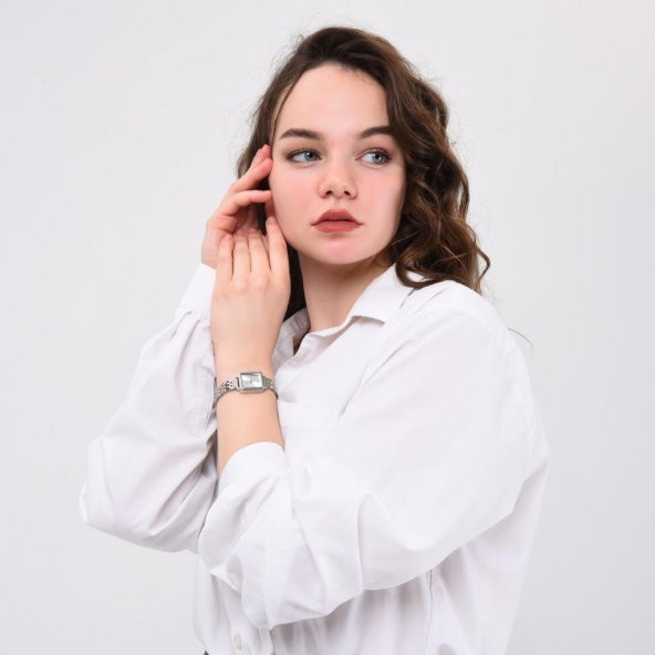 Maiar Kare Kasa Gümüş Kordon Kadın Kol Saati - Resim 6