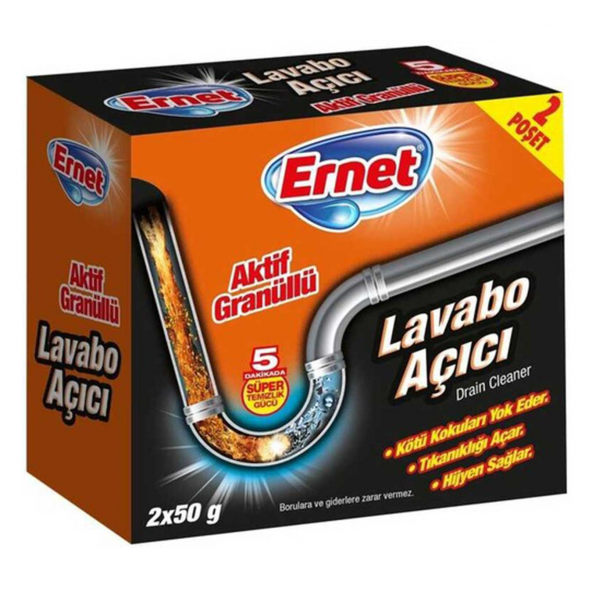 Ernet Lavabo Açıcı Granül 2 x 50 gr