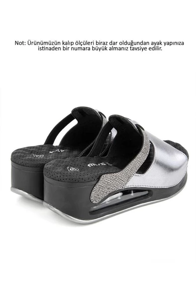 Muya Libra Air Max Anatomik Taban Kadın Terlik Kurşun 36-40 - Resim 5