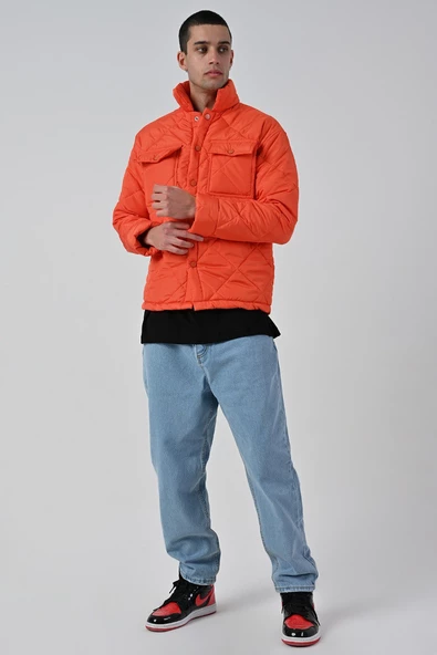 REGULAR FİT ÇIT ÇIT KAPAMALI DİK YAKA ASTARSIZ BAHARLIK KAPİTONE MONT - 2