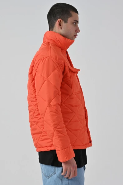 REGULAR FİT ÇIT ÇIT KAPAMALI DİK YAKA ASTARSIZ BAHARLIK KAPİTONE MONT - 5