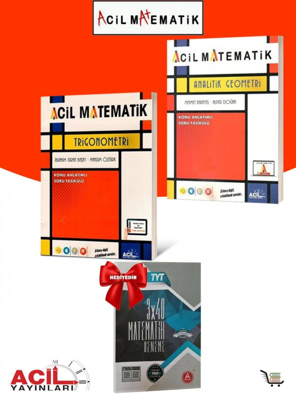 Acil Yayınları Matematik Fasikül Trigometri-Analitik Geometri Çıkmış Sorular Hediyeli 3 Kaynak - 3