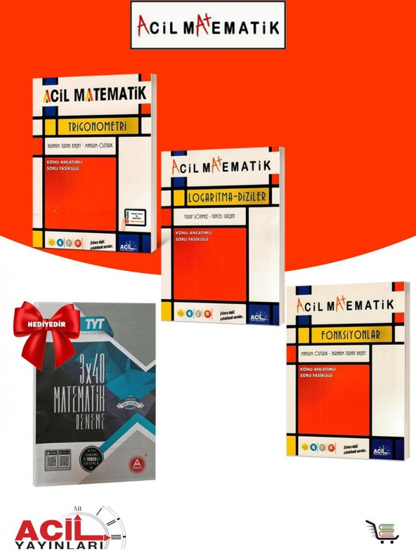 Acil Yayınları Matematik Fasikül Trigometri-Logaritma-Fonksiyonlar Çıkmış Sorular Hediyeli 4 Kaynak - 3