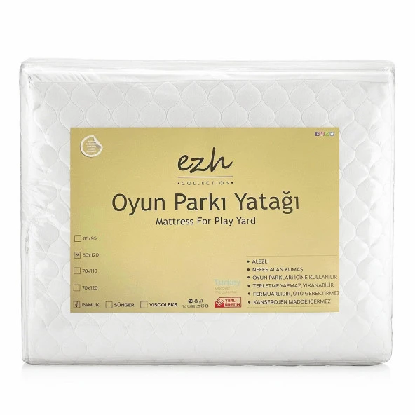 Ezh Pamuk Oyun Parkı Yatağı 60x120 cm - 2
