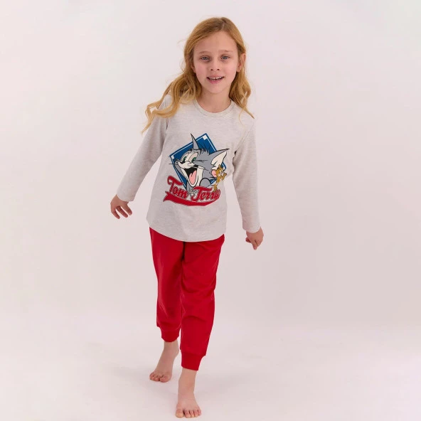 Tom and Jerry Kız Çocuk Pijama Takımı L1409-3