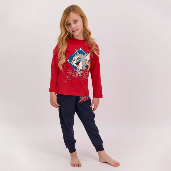 Tom and Jerry Kız Çocuk Pijama Takımı L1409-3