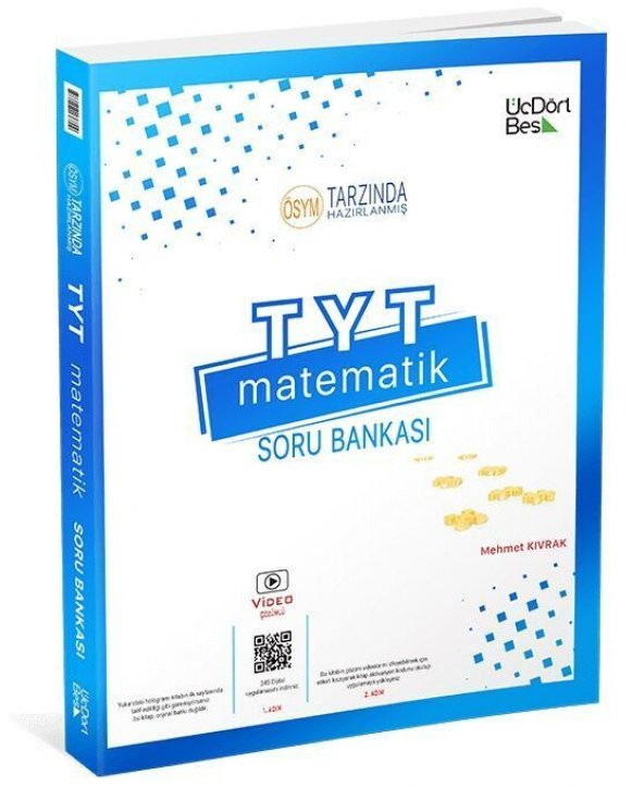 ÜçDörtBeş Yayınları 2023 TYT Matematik Soru Bankası