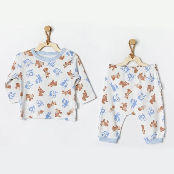 Andywawa Bear & Friends Bebek Pijama Takımı AC22319RP