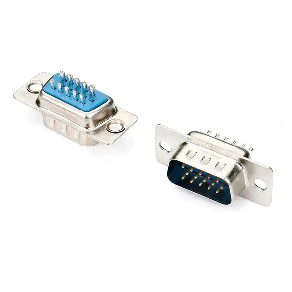 15 Pin Erkek D-Sub VGA Konnektör Fiş Lehimli - Resim 2