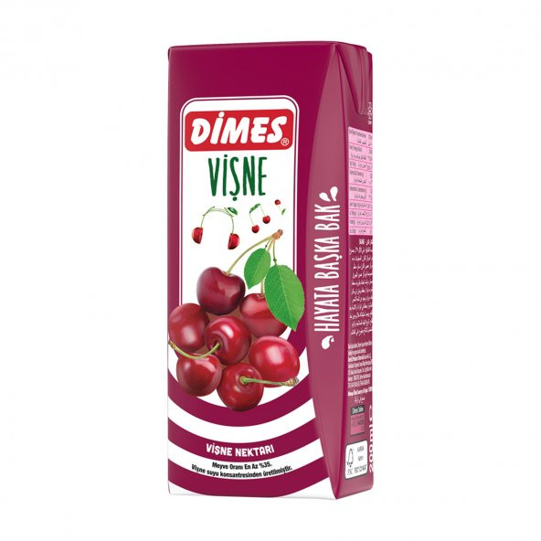 Dimes Meyve Suyu 200ML Vişne x 27 Adet