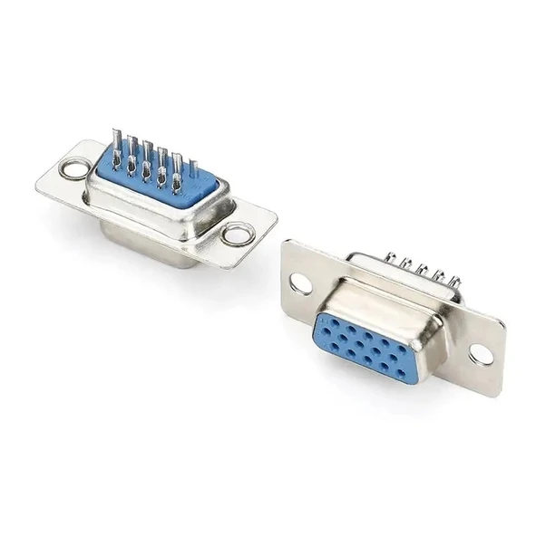15 Pin Dişi D-Sub VGA Konnektör Fiş Lehimli - 2