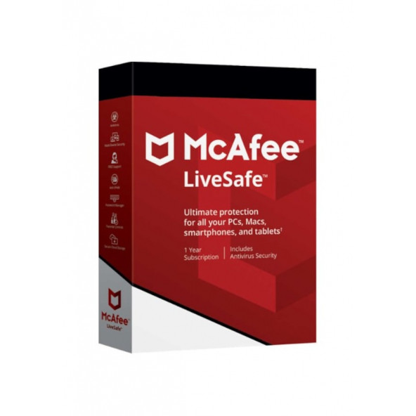 Mcafee Livesafe 1 Yıl Sınırsız Cihaz Online Teslim