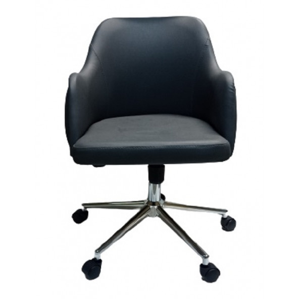 Bilgisayar ve Çalışma Koltuğu Suni Deri Krom Yıldız Ayaklı