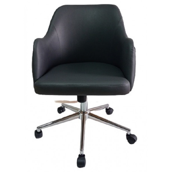 Bilgisayar ve Çalışma Koltuğu Suni Deri Krom Yıldız Ayaklı - 2