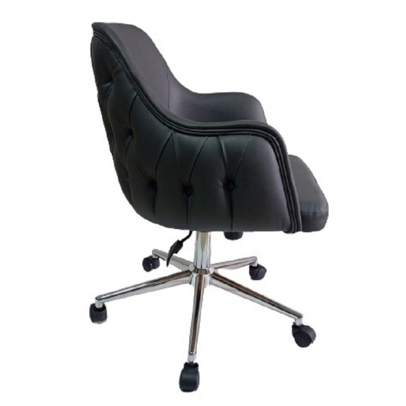 Bilgisayar ve Çalışma Koltuğu Suni Deri Krom Yıldız Ayaklı - 3