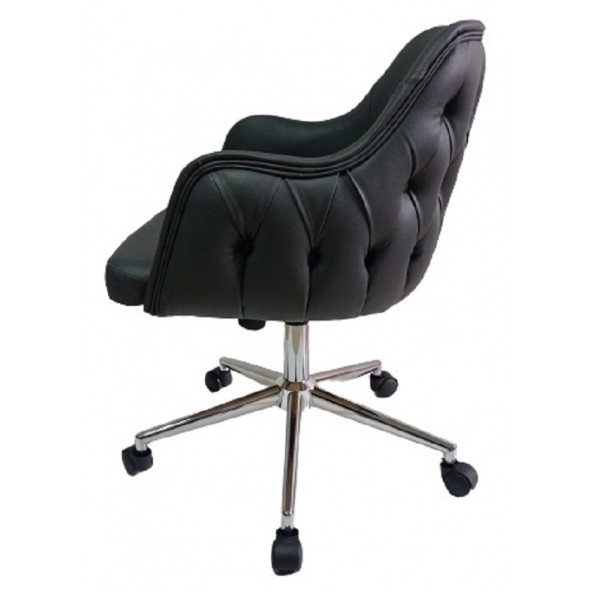 Bilgisayar ve Çalışma Koltuğu Suni Deri Krom Yıldız Ayaklı - 6
