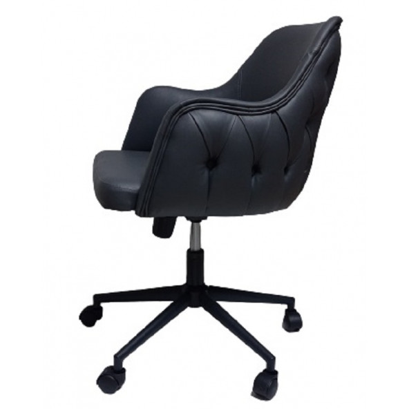 Bilgisayar ve Çalışma Koltuğu Suni Deri Krom Yıldız Ayaklı - 11