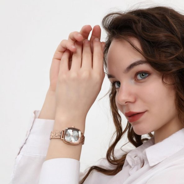 Elanor Gümüş Kadran Roma Rakam Rose Kordon Kadın Kol Saati - 3