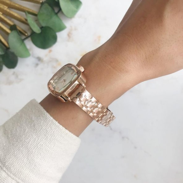 Elanor Gümüş Kadran Roma Rakam Rose Kordon Kadın Kol Saati - 8