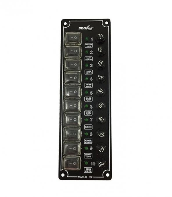 10 ANAHTARLI İZOLELİ DİKEY SWITCH PANEL TEKNE