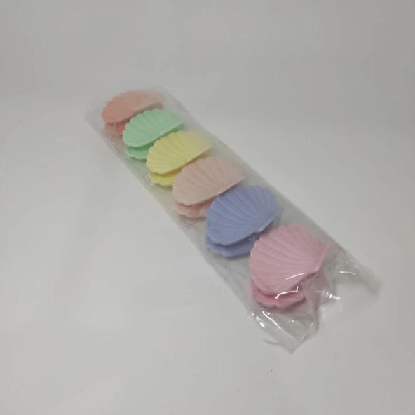 Midye 6'lı Unicorn Rengarenk Saç Tokası Bahar Renkleri Kelebek Kıskaçlı Saç Tokası 8 cm Gökkuşağı Mandal Toka - 3