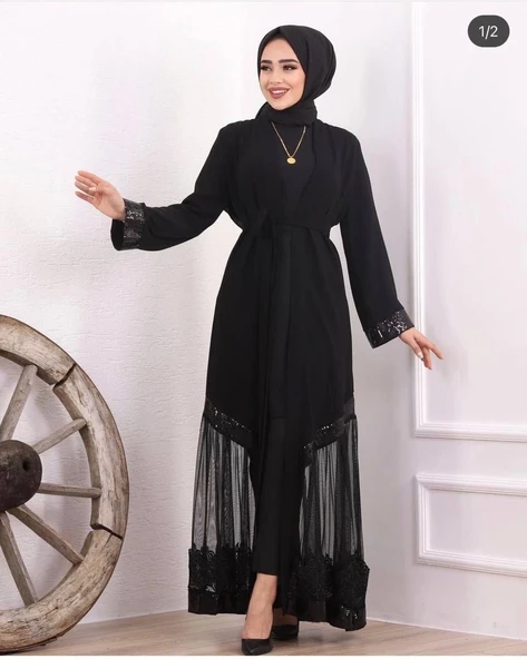 Modatalika Yeni sezon Kadın Ferace Abaya - 7