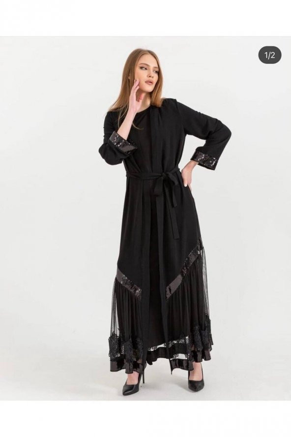 Modatalika Yeni sezon Kadın Ferace Abaya - 5