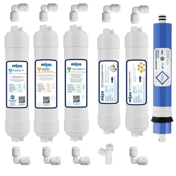 Mil Su Kapalı Kasa Su Arıtma Cihazı Multi Mineralli 6Lı Filtre Set