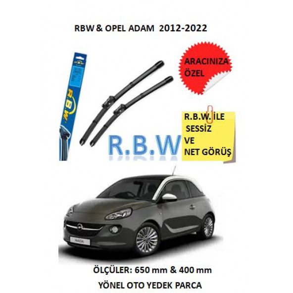 RBW Opel Adam (2012-2022) Aracınıza Özel Muz Tip Silecek Takımı