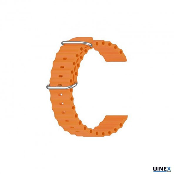 Winex 42-44mm Yeni Nesil Apple Uyumlu Akıllı Saat Kordonu Turuncu - 2