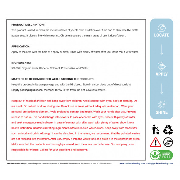 Professional Chrome Cleaner / Profesyonel Krom Temizleyici 5 Lt - 2