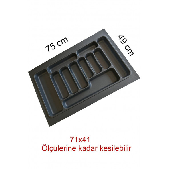 Deltaaks 75/49 Cm Cekmece Içi Kasıklık Grı 68/39 Cm Kadar kesılebılır