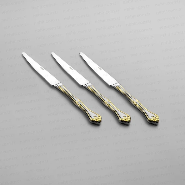 Nehir Lalezar Altın Sade 89 Parça Çatal Kaşık Bıçak Takımı - Resim 5