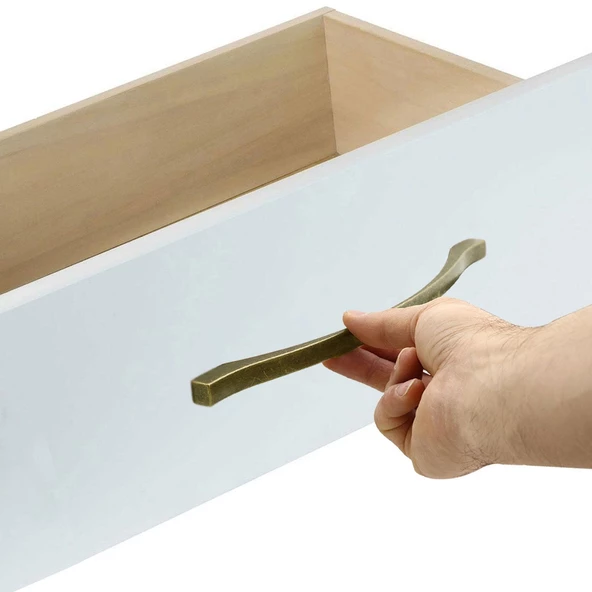 Kartaca 160-192 mm Eskitme Antik Sarı Metal Mobilya Mutfak Çekmece Dolap Dolabı Kulpu Kulbu Kulpları - Resim 6