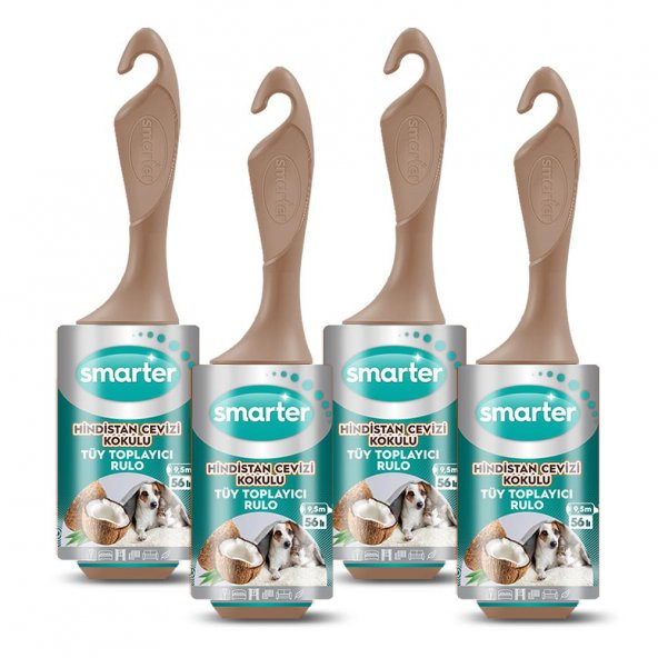 SMARTER HİNDİSTAN CEVİZİ KOKULU TÜY TOPLAYICI RULO 4 LÜ KEDİ KÖPEK - 2