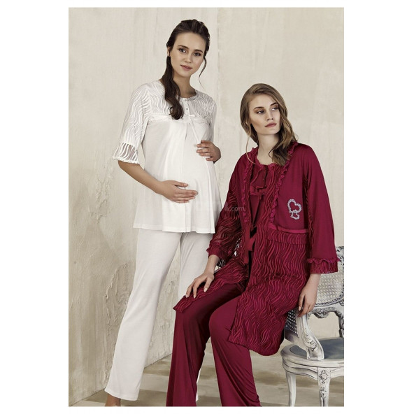 Artış 3403 Sabahlıklı Lohusa Pijama Takımı