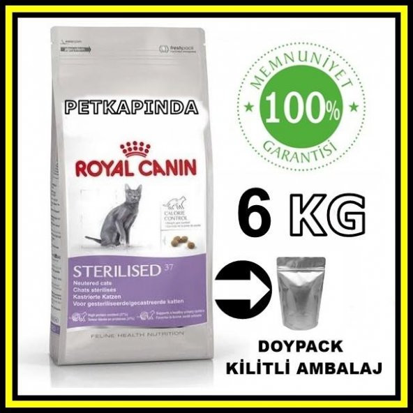 Royal Canin Sterilised 37 Kısırlaştırılmış Yetişkin Kedi Açık Mama 6 KG