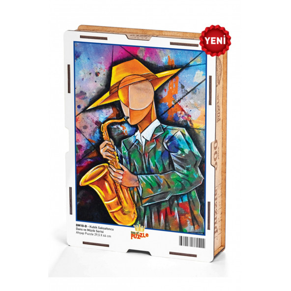 KUBİK SAKSAFONCU 500 PARÇA AHŞAP PUZZLE