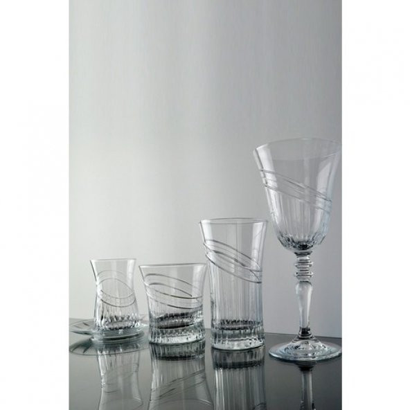 Kcd Seremoni Sade 31 Parça Cam Sofra Sunum Çeyiz Seti Su Bardak Takımı Kesme El Dekor ürün görseli 1