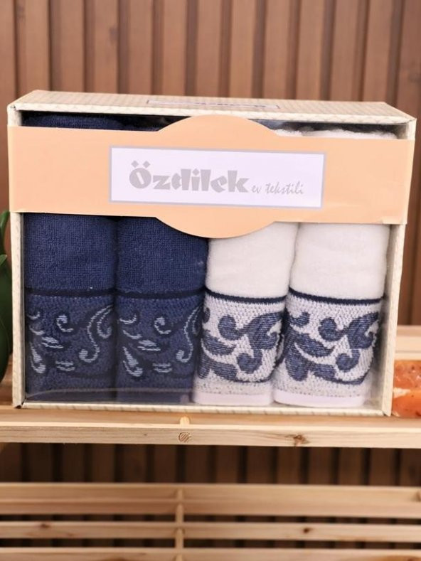 Özdilek Estate Kutulu Havlu Set 4 Adet 50X90 El Yüz Havlusu - 5