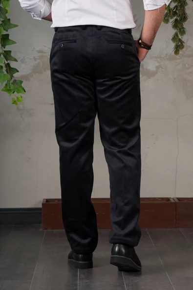 İNCE FİTİLLİ REGULAR KESİM BORU PAÇA ERKEK KADİFE PANTOLON - 5